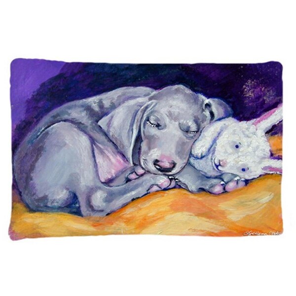 Jensendistributionservices Weimaraner Snuggle Bunny Fabric Standard Pillowcase MI1725094 - main